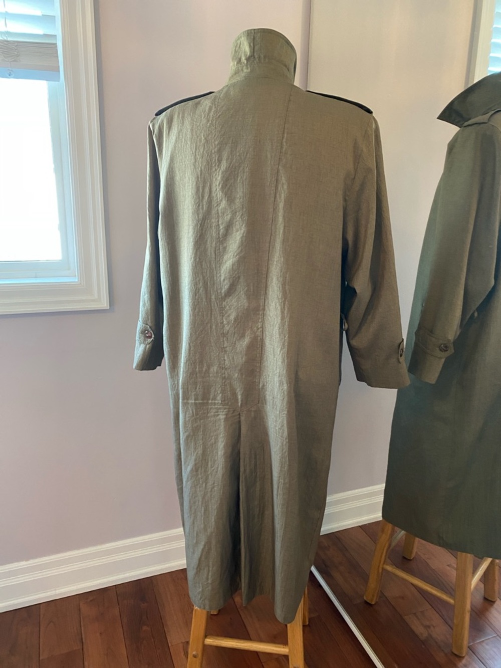 Dallaird’s army green trench lightweight coat ladies size M - Picture 4 of 10